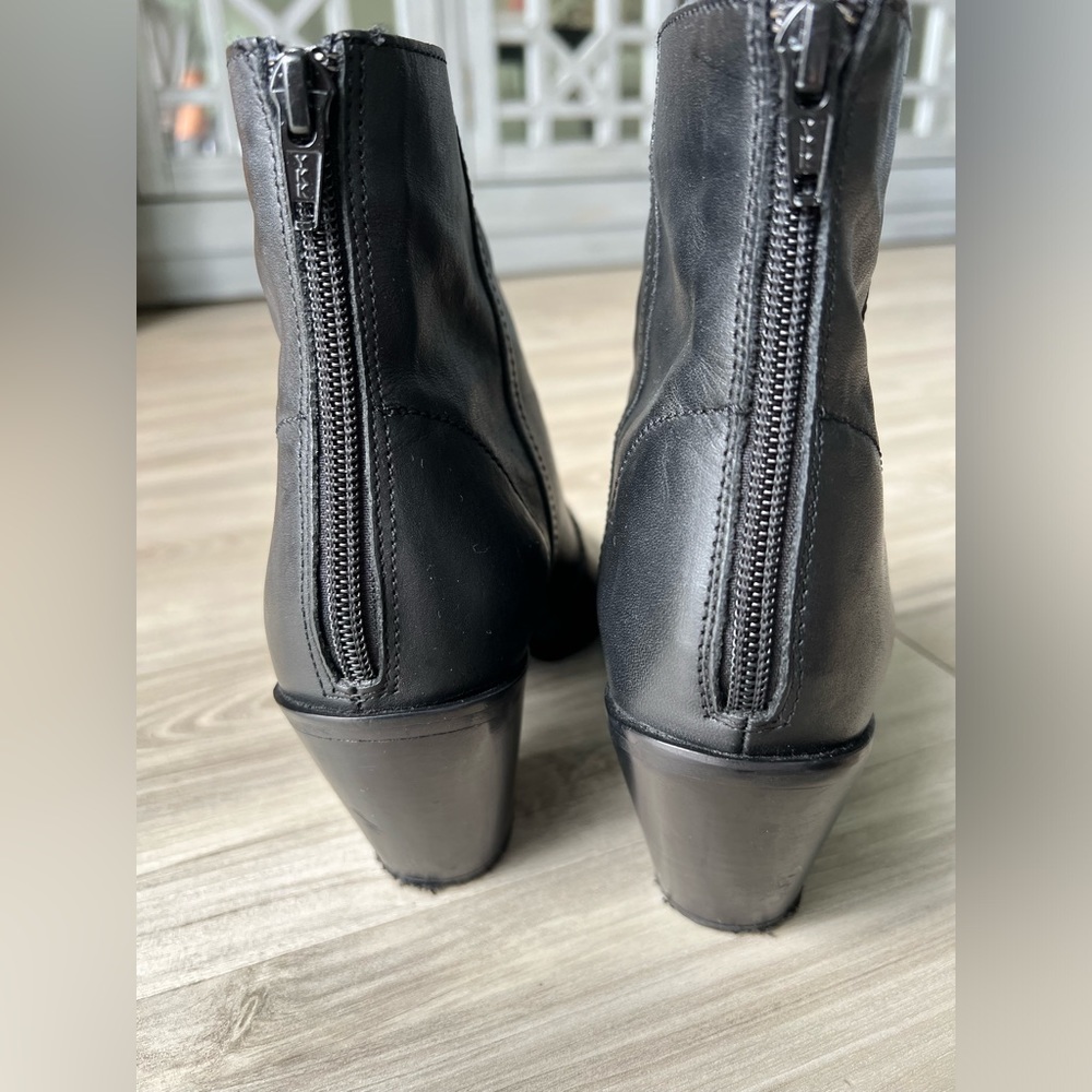 Mango - Leather Pointed Ankle Boots Black - size 37 - Women - Picture 4 of 6